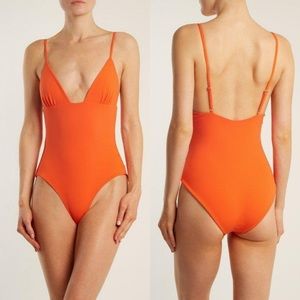 XS Mara Hoffman orange one piece swimsuit